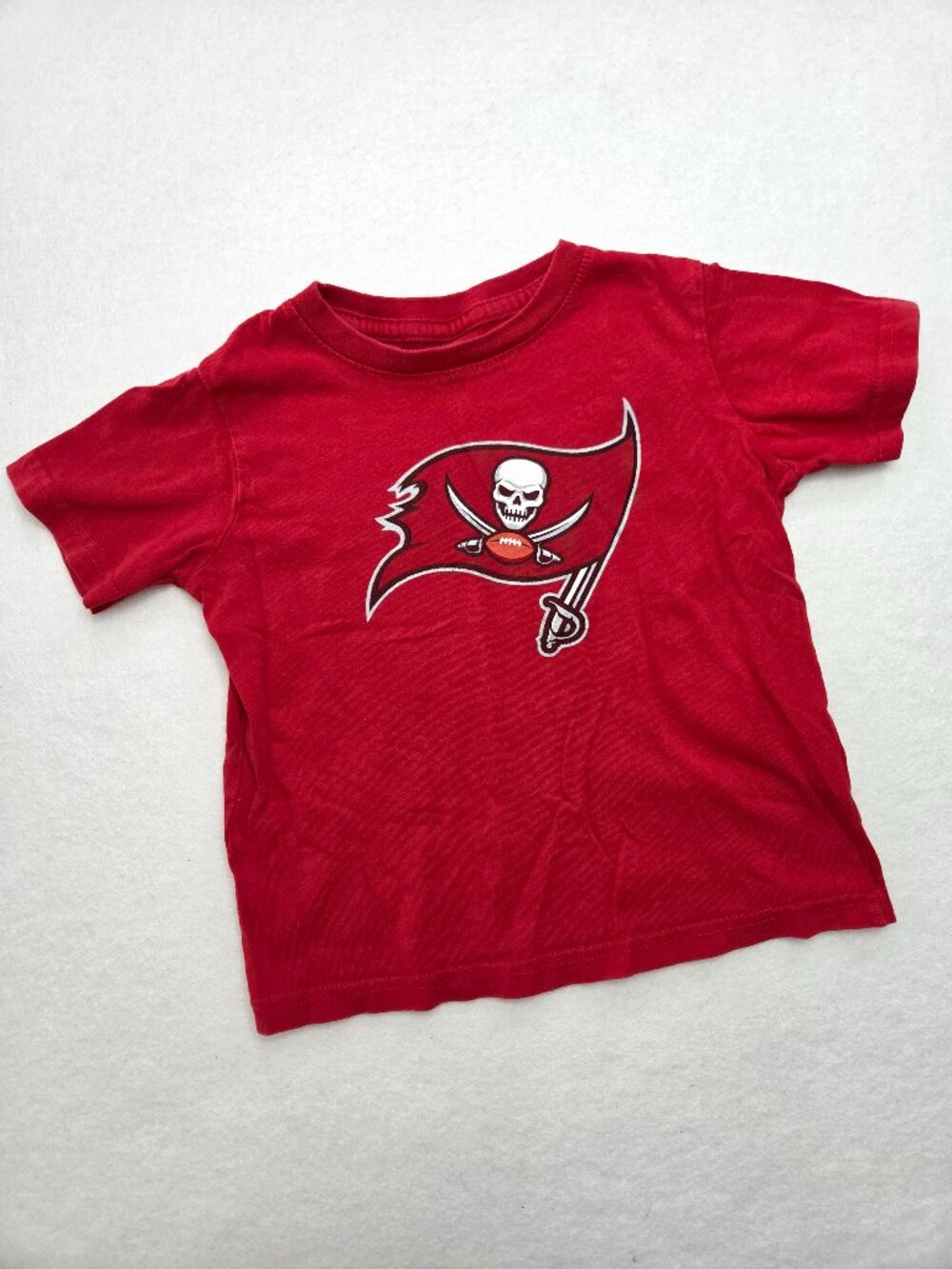 NFL Tampa Bay Buccaneers Toddler Boys 3T Red Graphic Football T-Shirt